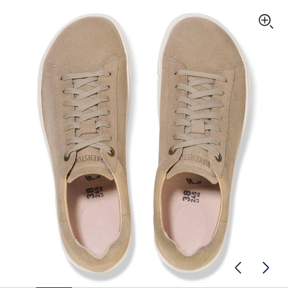 Birkenstock Bend Low Sneakers Men's Size 41 Taupe Suede NEW Comfort Boho